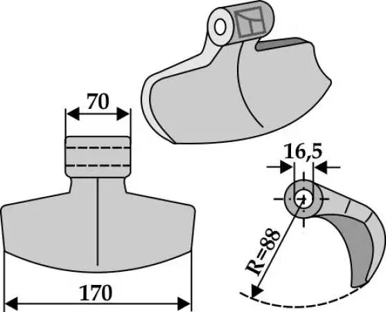 Hammerschlegel 170x70mm